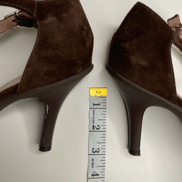 BCBGMaxAzria Brown Vintage Suede Heels - Picture 10 of 11